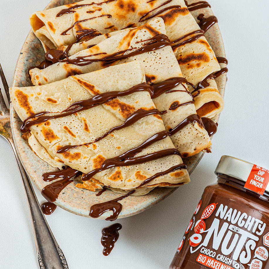 Vegane Crêpes mit unserem Haselnussmus Choco Crush