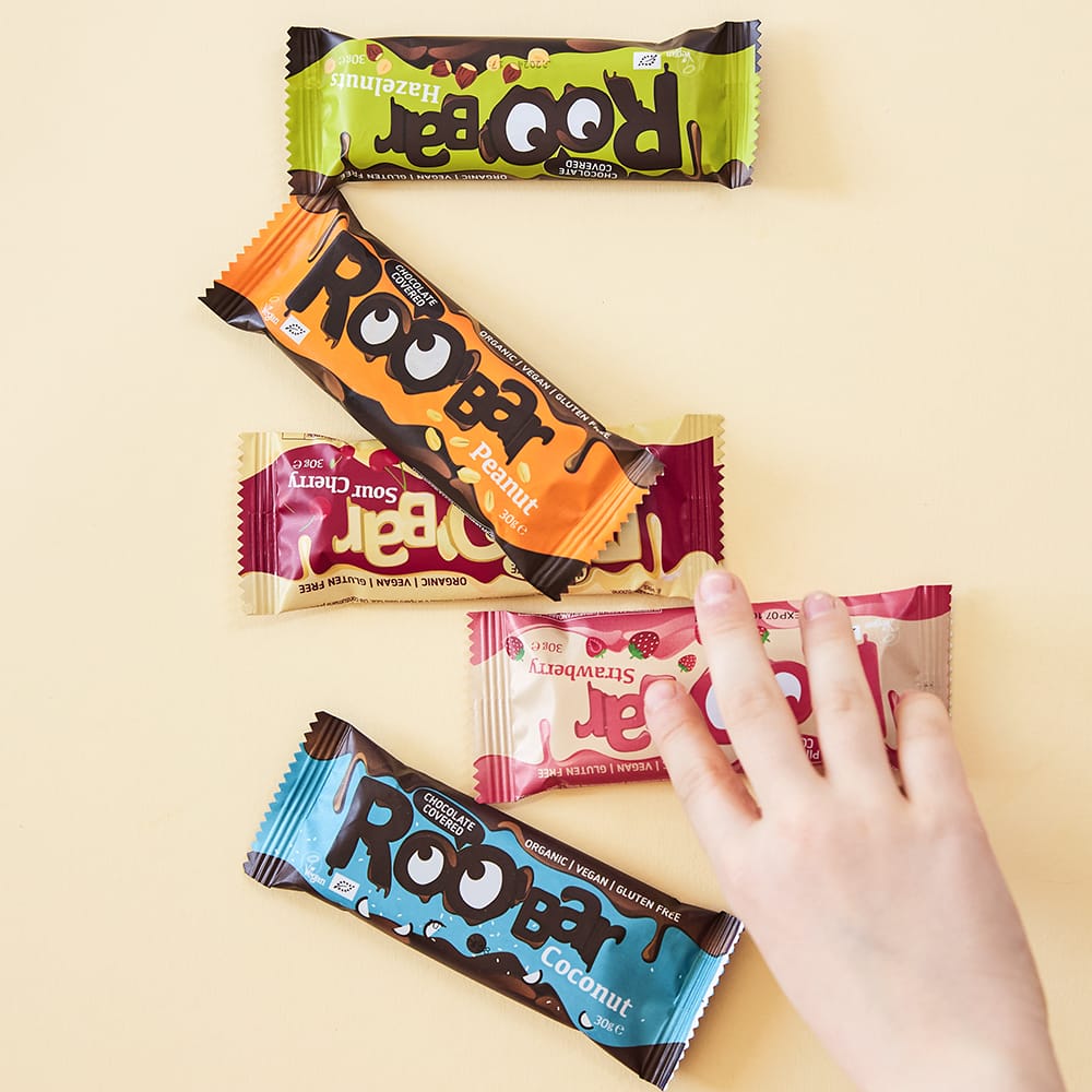 Probierpaket Schokoriegel Roobar (15 Riegel)