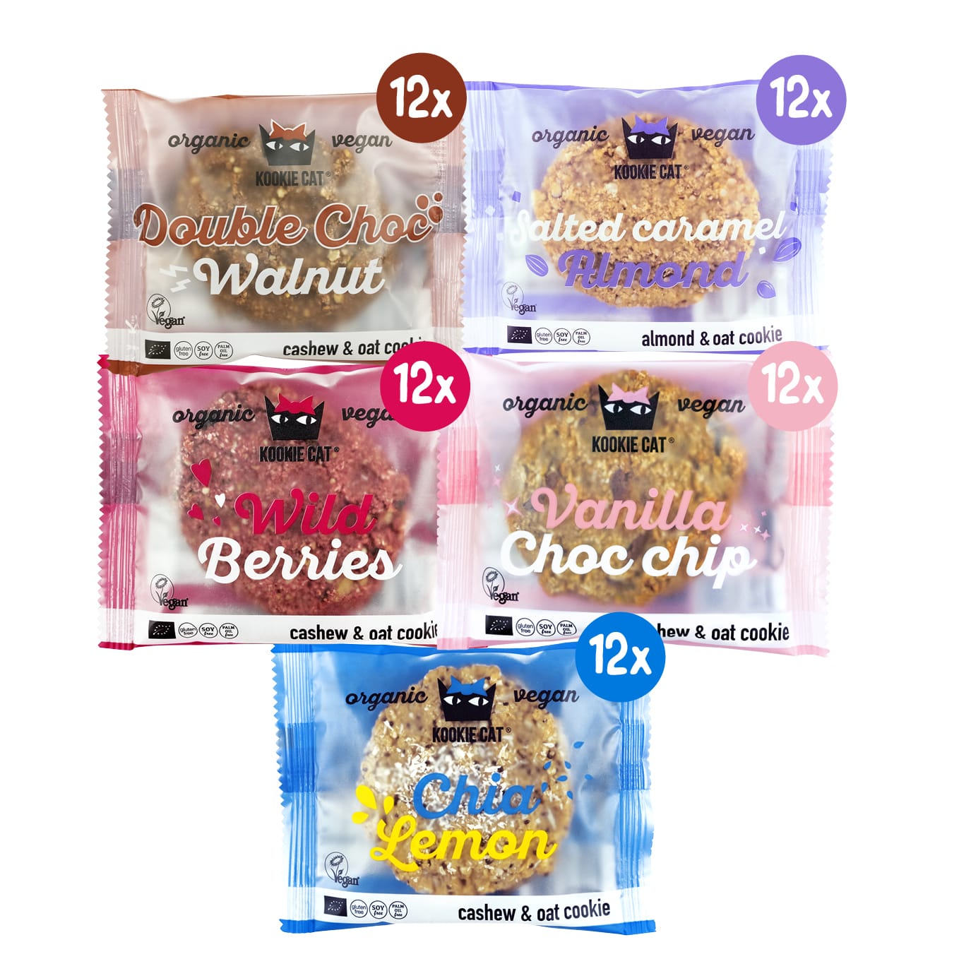 Kookie Cat Mix-Bundle Großes Cookie Probierpaket