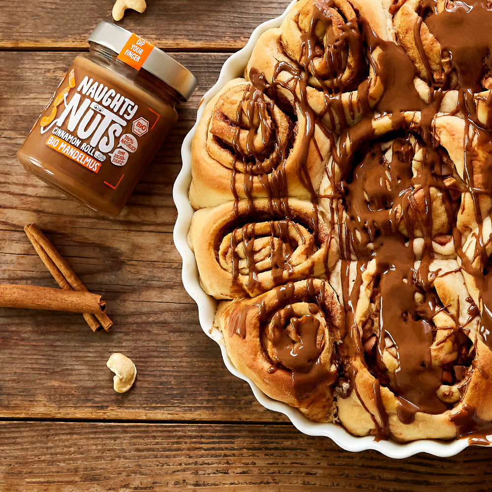 Vegane Zimtschnecken mit Apfel-Zimt Füllung