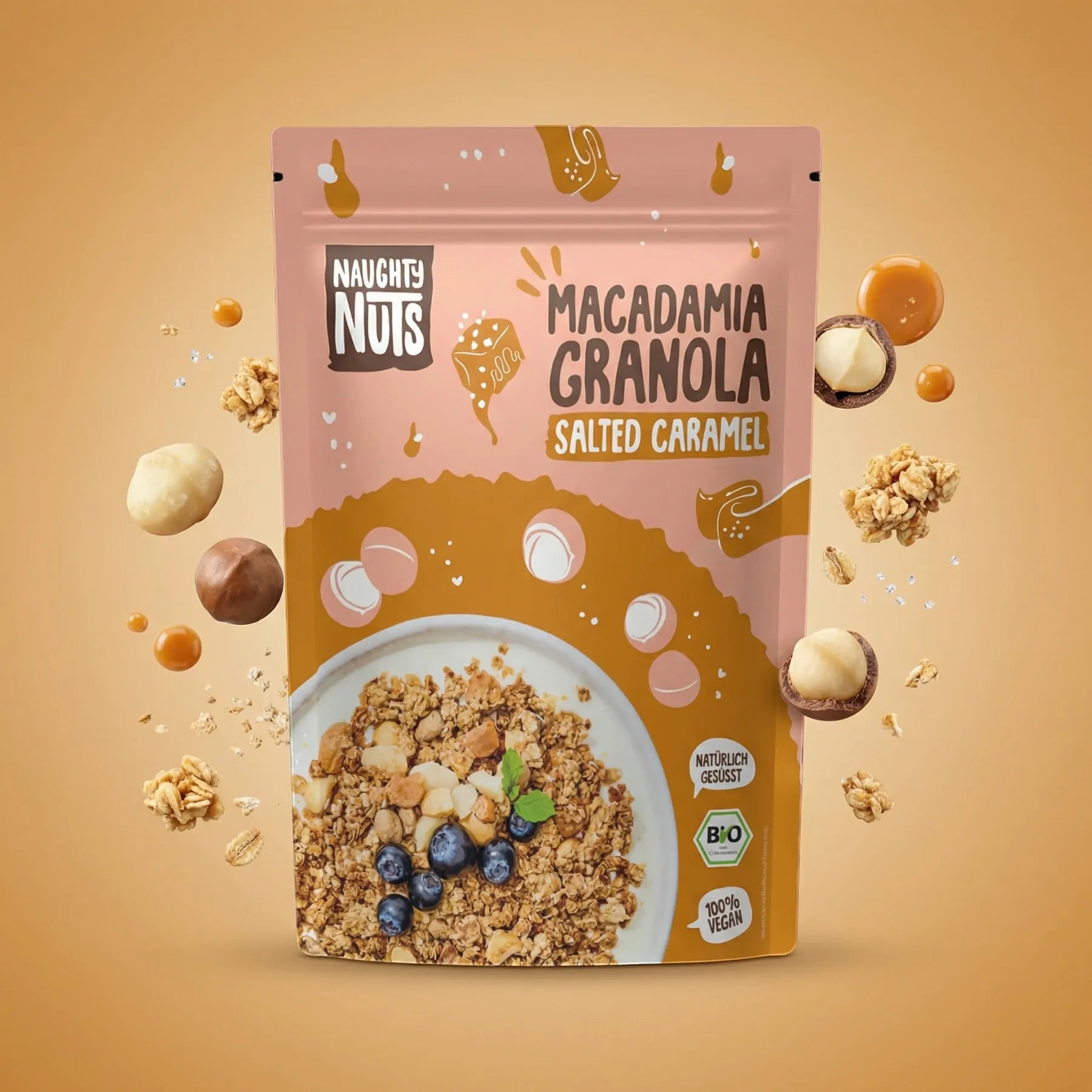 Naughty Nuts Granola Bio Macadamia Granola Salted Caramel