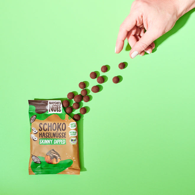Bio Schoko-Haselnüsse (skinny dipped) - 10er Box