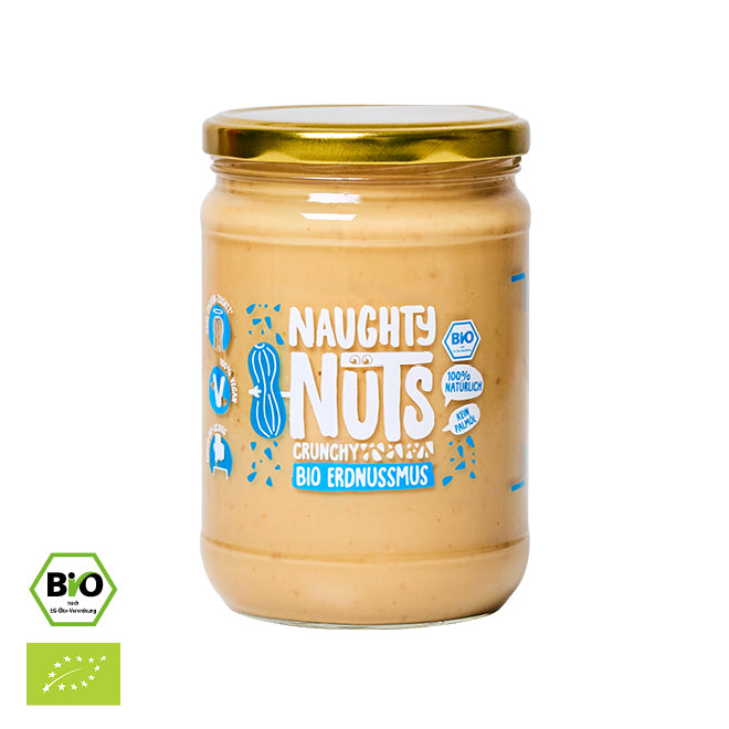 Bio Erdnussmus Crunchy (500g Glas)