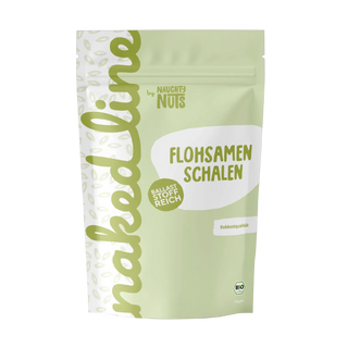 Verpackung von Naughty Nuts Flohsamen Schalen in Bio-Qualität