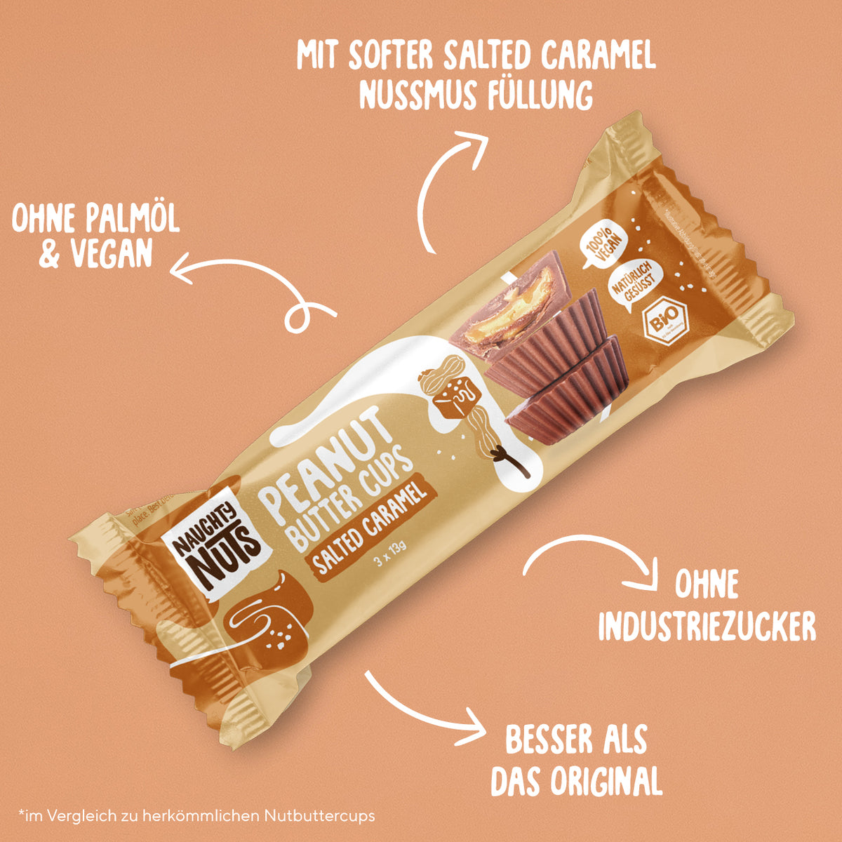 Bio Peanutbutter Cups Salted Caramel